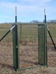 Spring-loaded double doors or saloon-style
                                        doors (B)